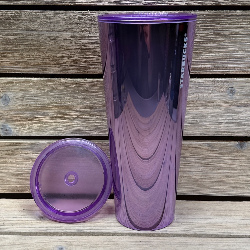 Starbucks Fame Purple Metallic Grape Wisteria 24oz Venti Tumbler Summer 2022